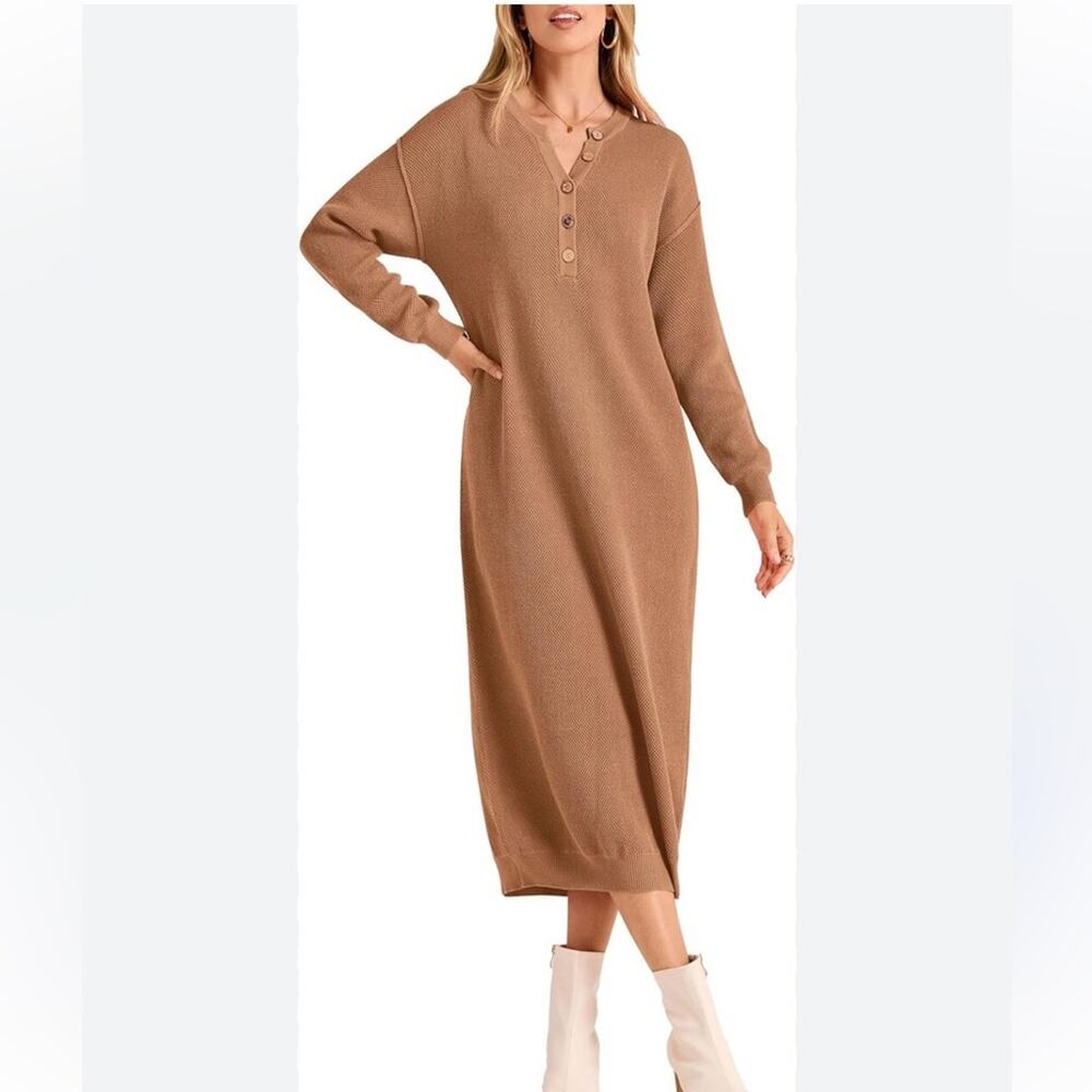 Bluivy Bradford Long Sleeve Sweater Midi Dress Medium NWT